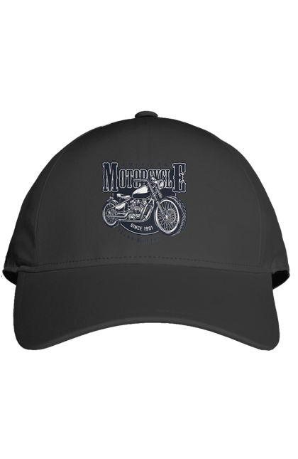 Кепка з принтом "Крутий vintage мотоцикл". Америка, вінтаж, вінтажний, гарний, мотоцикл, мотоцикли, ретро, стильно, стильовий, чоловічий. 2070702