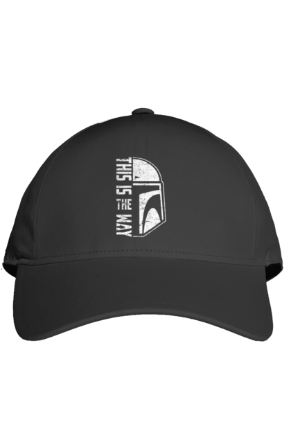 Cap with prints This is the way. Baby yoda, cinema, disney, distressed, mandalorian, mandalorian helmet, movies, star wars, television series. 2070702