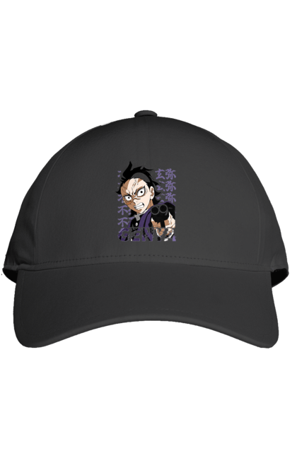 Cap with prints Demon Slayer Genya Shinazugawa. Anime, demon slayer, genya, genya shinazugawa, kimetsu no yaiba, manga, аниме, истребитель демонов, манга. 2070702