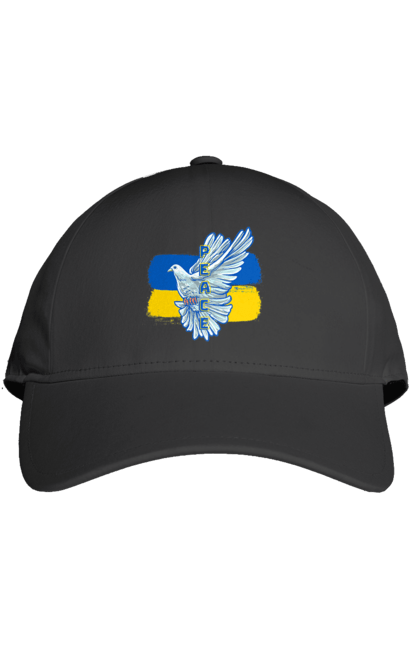 Кепка з принтом "Голуб мир". Білий голуб, голуб, мир, прапор україни, символ україни, традиції україни, україна. futbolka.stylus.ua