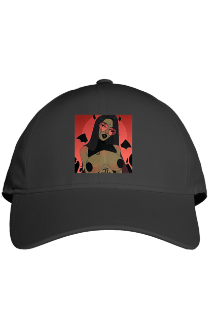 Кепка з принтом "Диявол З Цицьками". Гола, диявол, сиськи. 2070702