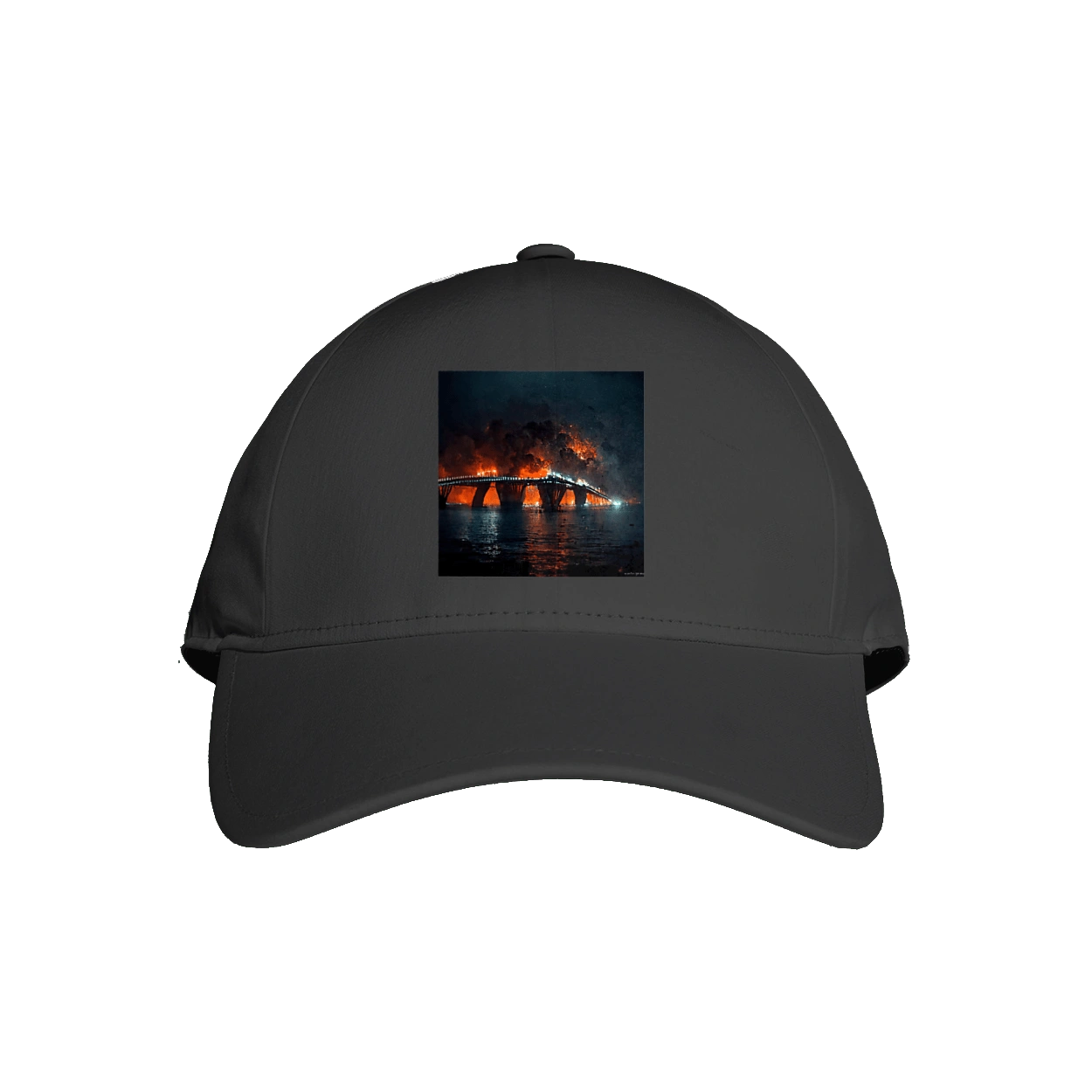 Горит Крымский мост.