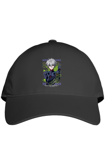 Cap with prints Evangelion Kaworu. Anime, evangelion, eve, kaworu, kaworu nagisa, manga, neon genesis evangelion, nerve, tv series. 2070702