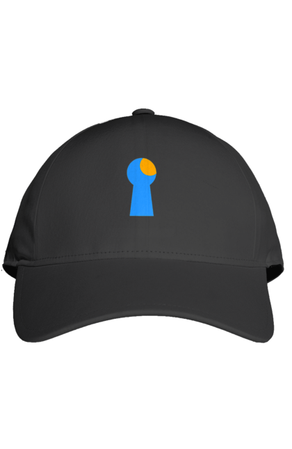 Кепка з принтом "Замочная скважина". Відчини двері, двері, замок, ключ, свердловина, світло крізь, цікавість, щілина. 2070702