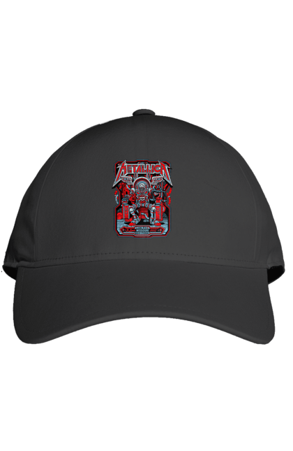 Cap with prints Metallica. Hard rock, heavy metal, metallica, music, rock band, speed metal, thrash metal. 2070702