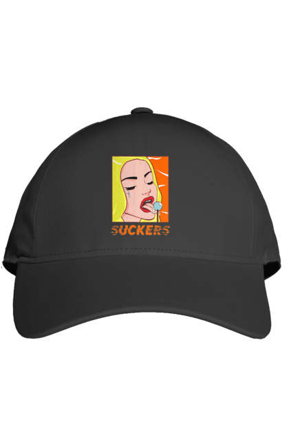 Кепка з принтом "Чупа чупс". Гумор, мем, прикольна, сакерс, смішна, чупа чупс. 2070702