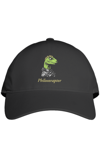 Кепка з принтом "Філосораптор". Philosoraptor, raptor, velociraptor, велоцираптор, динозавр, мем, раптор, філосораптор, філософ, філософія. 2070702