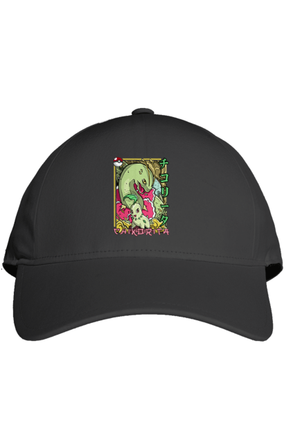 Cap with prints Pokemon Chikorita. Anime, chikorita, games, nintendo, pokemon, pokemon go. 2070702