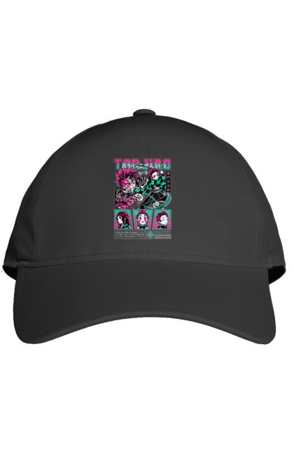 Cap with prints Demon Slayer Tanjiro. Anime, demon slayer, kamado tanjiro, manga, tanjiro. 2070702