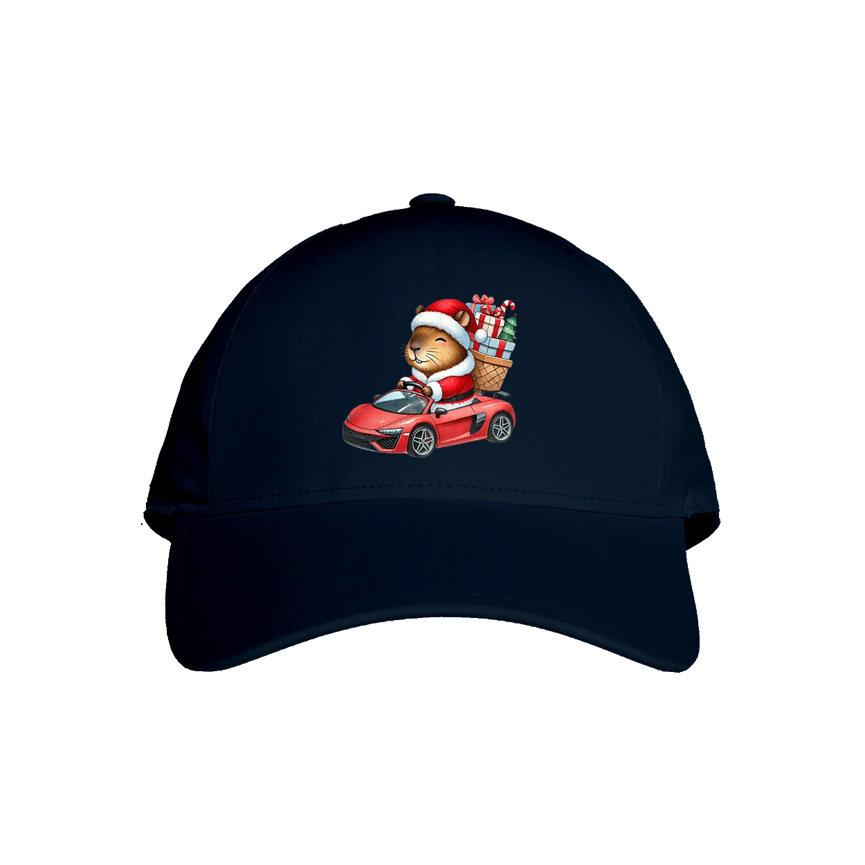 Christmas Capybara with a Gift