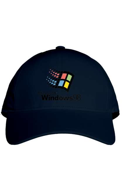 Кепка з принтом "Windows98". Angular, c, css, html, it, javascript, jquery, php, python, react, svelt, vue, айтишник, айті, гумор, код, кодувати, прогер, програміст, програмісти, ти ж, ти ж програміст, тиж програміст. 2070702