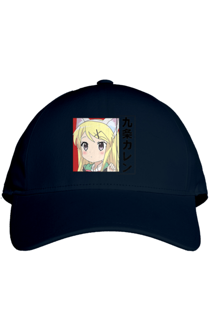 Cap with prints Kiniro Mosaic Karen Kujo. Anime, gold mosaic, karen, karen kujo, kiniro mosaic, kinmoza, manga. 2070702