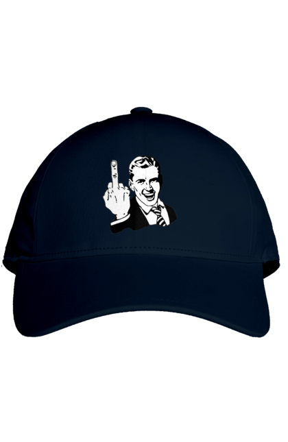 Cap with prints Fuck. Faculty, finger, fuck, hand. 2070702