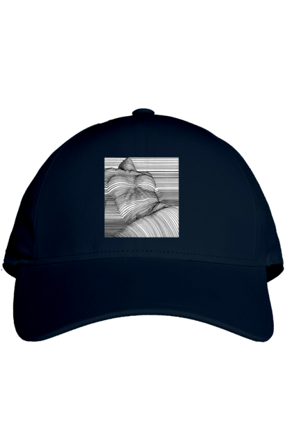 Кепка з принтом "Дівчина В Смужку". Гола, сиськи. 2070702