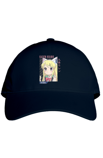 Cap with prints Kiniro Mosaic Karen Kujo. Anime, gold mosaic, karen, karen kujo, kiniro mosaic, kinmoza, manga. 2070702