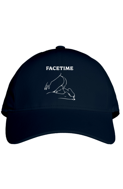Кепка з принтом "Фейстайм". Вульгарна, гумор, прикольна, смішна, фейстайм. 2070702