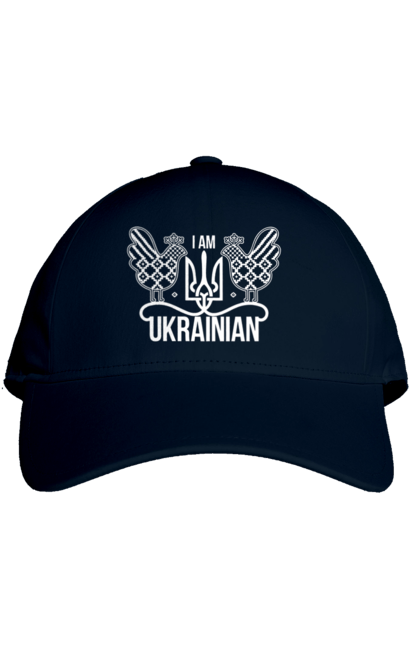 Cap with prints I am Ukrainian. Embroidery, i am ukrainian, like zelensky`s, patriotic. 2070702