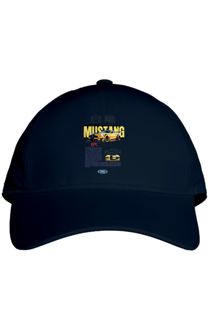 Cap with prints Ford Mustang Gen 6. Automobile, car, ford, gen 6, mustang, pony car. 2070702