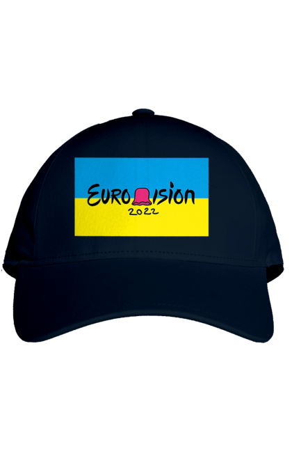 Кепка з принтом "Євробачення за KALUSH Orchestra". Kalush orchestra, stefania, азов, врятувати азовсталь, врятувати захисників азовсталі, євробачення, звільнити, маріуполь, наші захисники, перемога, свобода. 2070702