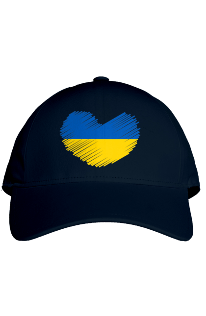 Кепка з принтом "Україна у серці". Арестович, война, герои, зелёный, иди нахуй, кем, мир, нет войне, орда, орки, привид киева, птн пнх, путін хуйло, русский военный корабль, слава украине, ссу, украина, чернобаевка. 2070702