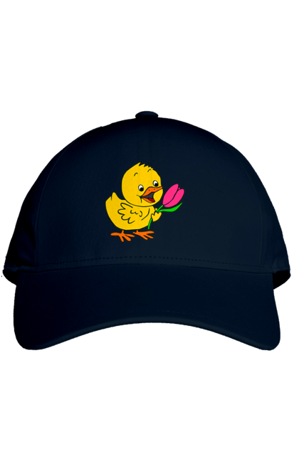 Кепка с принтом Цыпленок С Тюльпаном. Тюльпан, цыпленок. 2070702