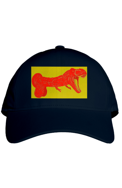 Кепка з принтом "Член Динозавр". Динозавр, писюн, член. 2070702