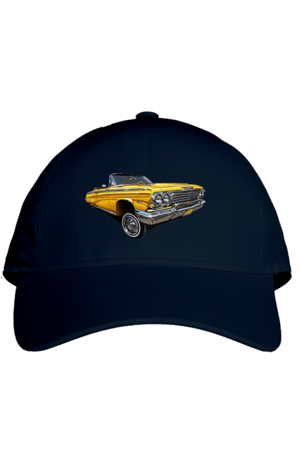 Кепка с принтом Автомобіль. Car, chevrolet, classic, impala, lowrider. 2070702