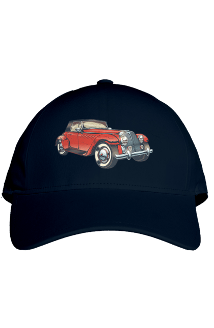 Cap with prints Car Rarity. Car, retro. 2070702