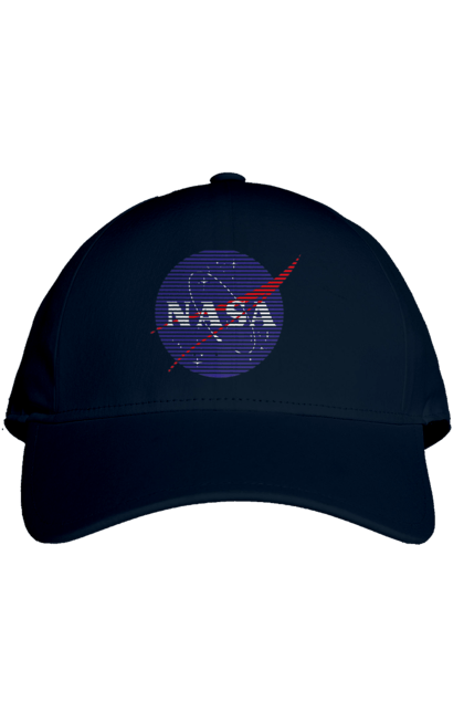Кепка з принтом "NASA". Nasa, авіація, астронавтика, дослідження, космонавтика, космос, наука, ракета, сша, технології. 2070702