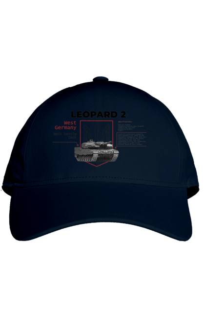 Кепка з принтом "Leopard 2 англійська". Leopard 2, залужний, зброя, танк. 2070702
