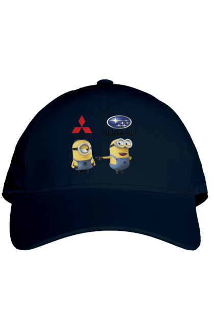 Cap with prints Minion. Auto, cars, minions, mitsubishi, subaru. 2070702