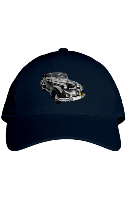 Кепка з принтом "Авто.5". Авто, професійне фото, ретро авто, фото, чорний колір. 2070702