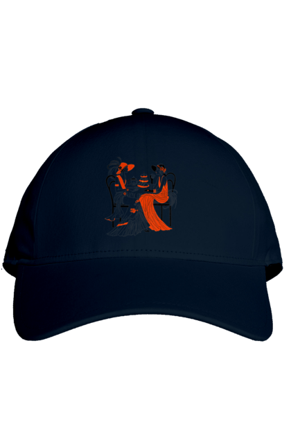 Кепка з принтом "Дами В Червоному". Дами, посиденьки, чаювання. 2070702