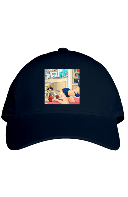 Кепка з принтом "Буратіно У Дорослій Казці". Бетмен, буратіно, гола, поцілунок, прикол. 2070702