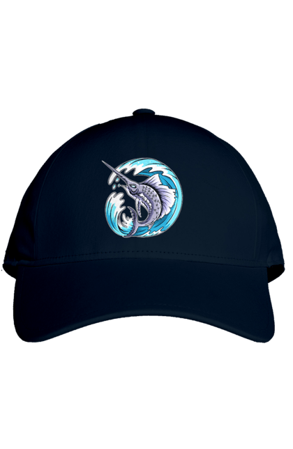 Кепка з принтом "Риба Меч І Хвиля". Риба меч, хвиля. 2070702