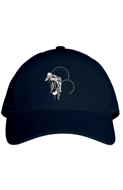 Cap with prints Motorcycle Speed Black. Moto, motorcycle, overclocking, speed. 2070702