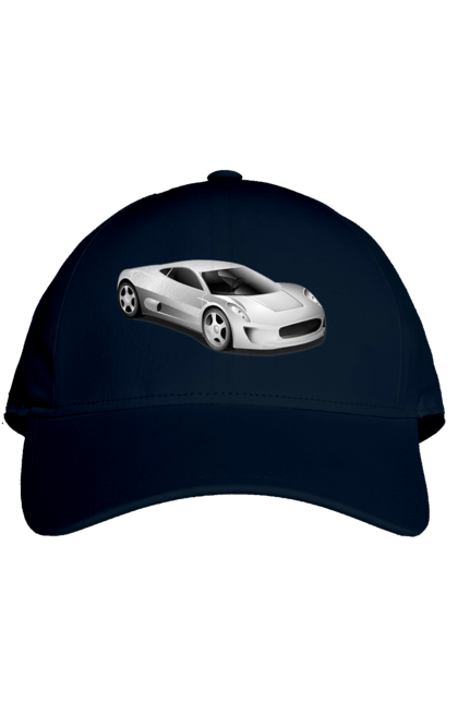 Кепка з принтом "Авто.1". Авто, графіка, спортивне авто, фото, чорно-біле зображення. 2070702