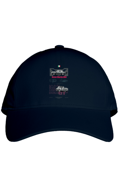 Cap with prints Aston Martin DB4. Aston martin, auto, automobile, car, db4, race, sport, sport car. 2070702