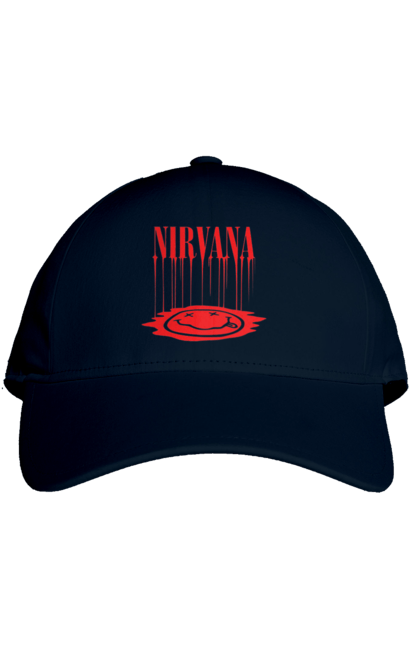 Cap with prints Nirvana. Alternative rock, grunge, hard rock, kurt cobain, nirvana, punk rock, rock band. 2070702