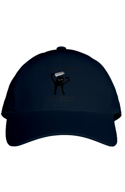 Кепка з принтом "Я програміст". Angular, c, css, html, it, javascript, jquery, php, python, react, svelt, vue, айтишник, айті, гумор, код, кодувати, прогер, програміст, програмісти, ти ж, ти ж програміст, тиж програміст. 2070702