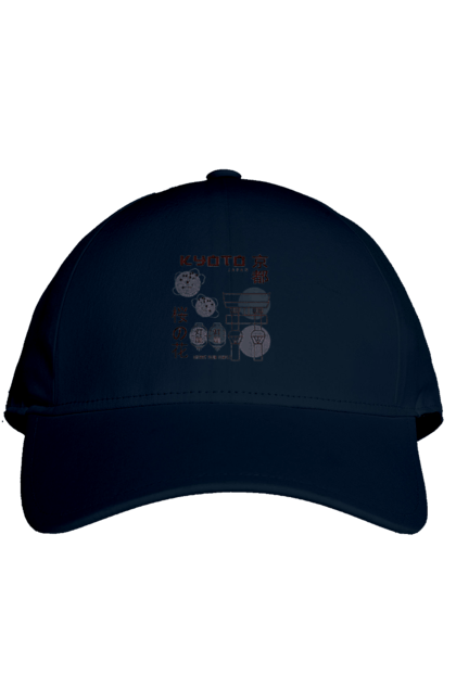Cap with prints Kyoto. Children`s, city, darling, few, for kids, japan, kyoto, small, tourism, travel. 2070702