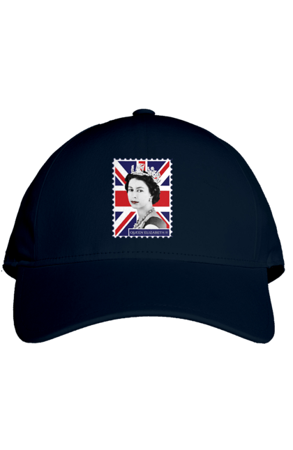 Cap with prints Queen Elizabeth II. Britain, british, england, platinum jubilee, queen, queen elizabeth, queen elizabeth ii, rip queen elizabeth. 2070702