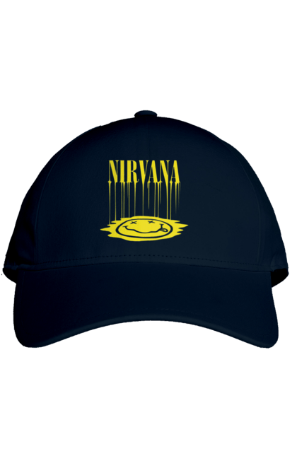 Cap with prints Nirvana. Alternative rock, grunge, hard rock, kurt cobain, nirvana, punk rock, rock band. 2070702