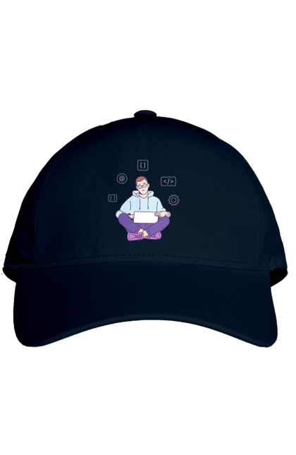 Кепка з принтом "Я програміст". Angular, c, css, html, it, javascript, jquery, php, python, react, svelt, vue, айтишник, айті, гумор, код, кодувати, прогер, програміст, програмісти, ти ж, ти ж програміст, тиж програміст. 2070702