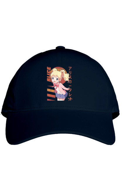 Кепка з принтом "Золота мозаїка Аліса Картелет". Alice cartelet, anime, kiniro mosaic, kinmoza, manga, аліса, аліса картелет, аніме, золота мозаїка, манга. 2070702