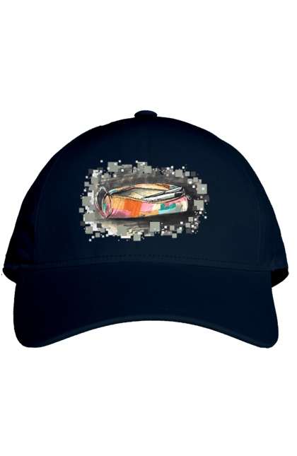 Cap with prints Pencil case Author's drawing. Exclusive, free hand, pen, pencil, pencil case, picture, school, stationery. 2070702