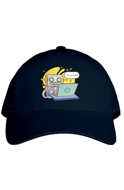 Кепка з принтом "Я не робот Хакер зрозуміє 404 до дня програміста". 404, aws, backend, c++, cloud, css, frontend, golang, java, js, linux, python, script, web, ай ті, айті, айтішник, верстка, дата, код, компьютер, лаптоп, облако, ошибка, програміст, программа, программист, програмування, робот, хакер, язык. 2070702