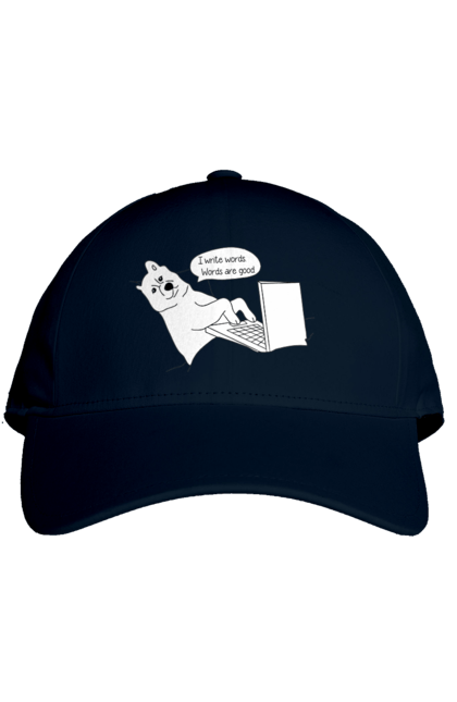 Cap with prints Dog programmer. Aitі, angular, c, code, css, html, humor, it, it specialist, javascript, jquery, koduvati, php, proger, programmer, programmers, python, react, svelt, type programmer, vue, you. 2070702