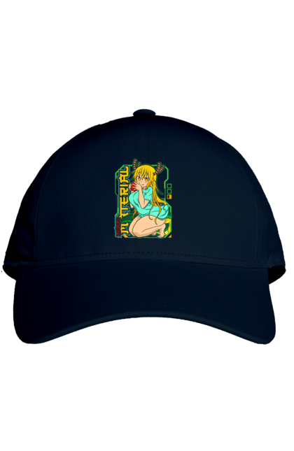 Кепка з принтом "Драконопокоївка пані Кобаяші". Kobayashi, аніме, дракон, кобаяші, манга, пані кобаяші, тору, тору кобаясі, тору кобаяші. 2070702