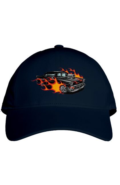 Кепка з принтом "Машина Вогонь". Автомобіль, вогонь, машина. 2070702
